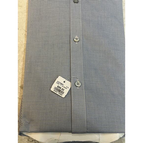 Calvin Klein Men’s Blue Checked Dress Shirt - Picture 2 of 4